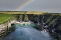 Aerial view of a sheltered beach in Dundeady Island near Rosscarbery, Cork, Ireland