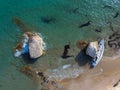 Aerial view of shipwreck, Greece