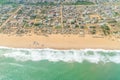 Aerial view of the shores of Cotonou, Benin Royalty Free Stock Photo