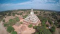 Aerial view on Shwesandaw Pagoda in Bagan