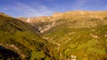 Aerial view of Sibillini mountains in Autumn