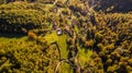 Aerial view of Sibillini mountains in Autumn