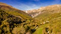 Aerial view of Sibillini mountains in Autumn Royalty Free Stock Photo
