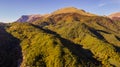 Aerial view of Sibillini mountains in Autumn