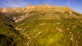 Aerial view of Sibillini mountains in Autumn