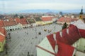 Aerial view of Sibiu and the big square
