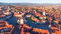 Aerial view of Sibiu, Transylvania, Romania Royalty Free Stock Photo