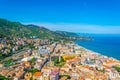 Aerial view of the sicilian town cefalu, Italy