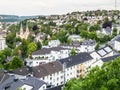 Aerial view of Siegen, city in Germany