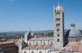 Aerial view of Siena cathedral. Italy Royalty Free Stock Photo