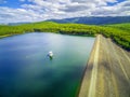 Aerial view of Silvan Reservoir lake-3. Royalty Free Stock Photo