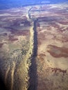 Aerial view of the Simpson desert.