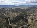 Aerial view of Simpson park wilderness valley in Santa Rosa Hills. Hemet, California Royalty Free Stock Photo