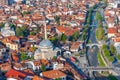 Aerial view of Sinan Pasha mosque in Prizren, Kosovo