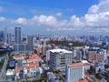 Aerial view of Singapore city Royalty Free Stock Photo