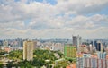 Aerial view of Singapore city