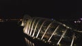 Aerial view of Singapore down town area in night time. Shot. Top view of Singapore by night Royalty Free Stock Photo