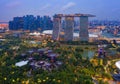 Aerial view of Singapore Downtown. Financial district and business centers in technology smart urban city in Asia. Skyscraper and Royalty Free Stock Photo