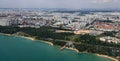 Singapore, Panorama of Singapore downtown, High angle view of residential area of Singapore