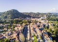 Aerial view of Sintra among hills, Portugal Royalty Free Stock Photo