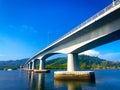 Aerial view of the Siri Lanta Bridge in koh Lanta, Krabi, Thailand