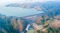 Aerial view of Sirikit Dam at Uttaradit province,Thailand Royalty Free Stock Photo