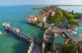 Aerial view of Sirmione, Italy Royalty Free Stock Photo