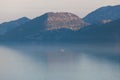 Aerial view of Skadar Lake National park panoramic landscape, Montenegro, Skadarsko jezero, also called Shkodra or Scutari, with