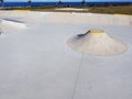 Aerial view of a skatepark near the sea Royalty Free Stock Photo