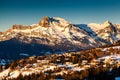 Aerial View on Ski Resort Megeve in French Alps