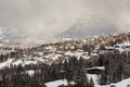 Aerial View on Ski Resort Megeve in French Alps