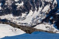Aerial View on Ski Resort Megeve in French Alps
