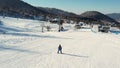 Aerial view of the ski resort