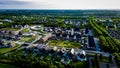Aerial view of Skoatterwald in Heerenveen Royalty Free Stock Photo