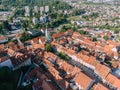 Aerial View of Skofja Loka Old Medieval Town, Slovenia
