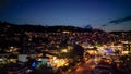 Aerial view of Skopelos Town at night, Greece Royalty Free Stock Photo