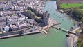 Skyline of Caernarfon, Gwynedd in Wales - United Kingdom