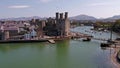 Skyline of Caernarfon, Gwynedd in Wales - United Kingdom