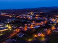 Aerial view of the skyline of Dungloe in County Donegal - Ireland