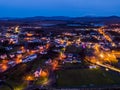 Aerial view of the skyline of Dungloe in County Donegal - Ireland