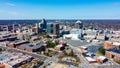 Aerial view of the skyline of Greensboro, in North Carolina Royalty Free Stock Photo