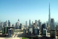 Business Bay in Dubai, a skyscraper forest. Royalty Free Stock Photo