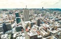 Aerial view of skyscrapers cityscape in business district of Johannesburg - Architecture concept with modern building skyline Royalty Free Stock Photo