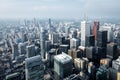 Aerial view of skyscrapers and office buildings in Downtown Toronto Royalty Free Stock Photo