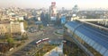 Aerial view of Slavija square in Belgrade, Serbia