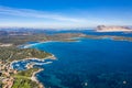 Aerial view of the harbourd in puntaldia ,sardinia