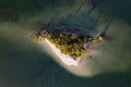 Aerial view of a small island surrounded by waters in North Palm Beach, Florida Royalty Free Stock Photo