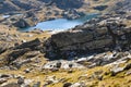 Aerial view on small lake - Pyrenees