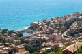 Aerial view of the small port of Nervi in Genoa, Italy Royalty Free Stock Photo