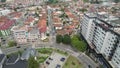 Aerial view of small Portugal city Ermesinde